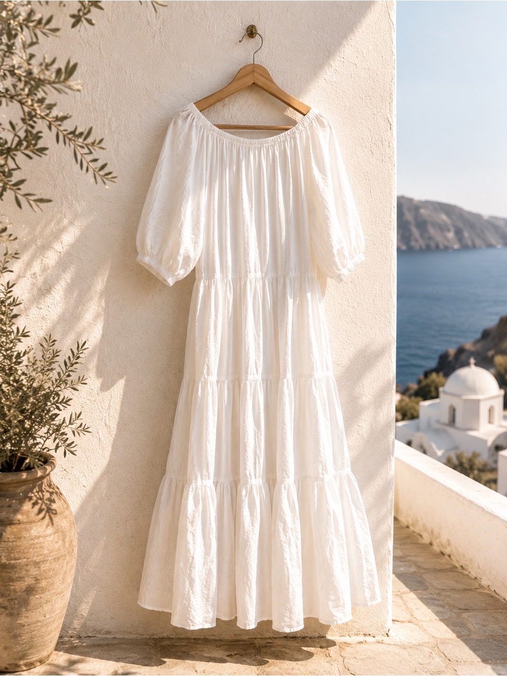 Spell Gardenia Gown White Linen Maxi Dress S NWOT Resort Honeymoon - Picture 2 of 6
